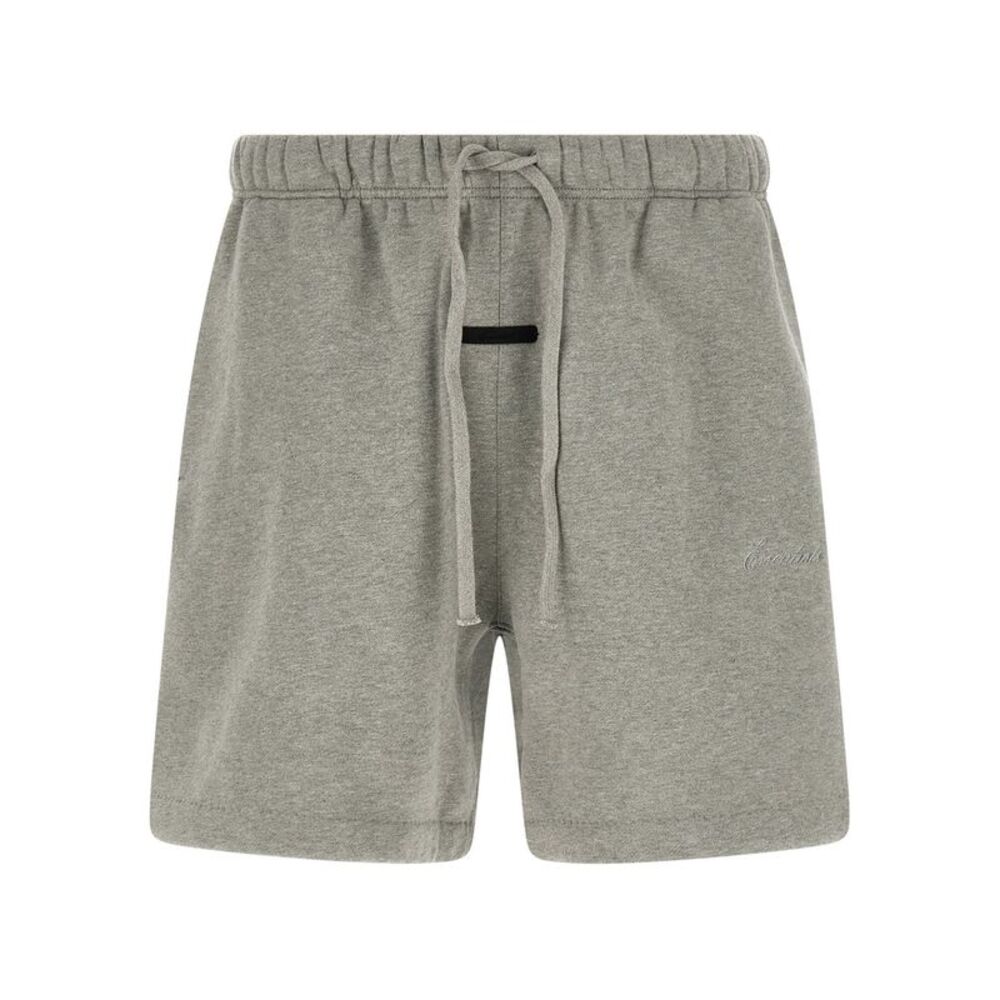 FEAR OF GOD ESSENTIAL Gray Cotton Bermuda Men's Shorts - Picture 1 of 4